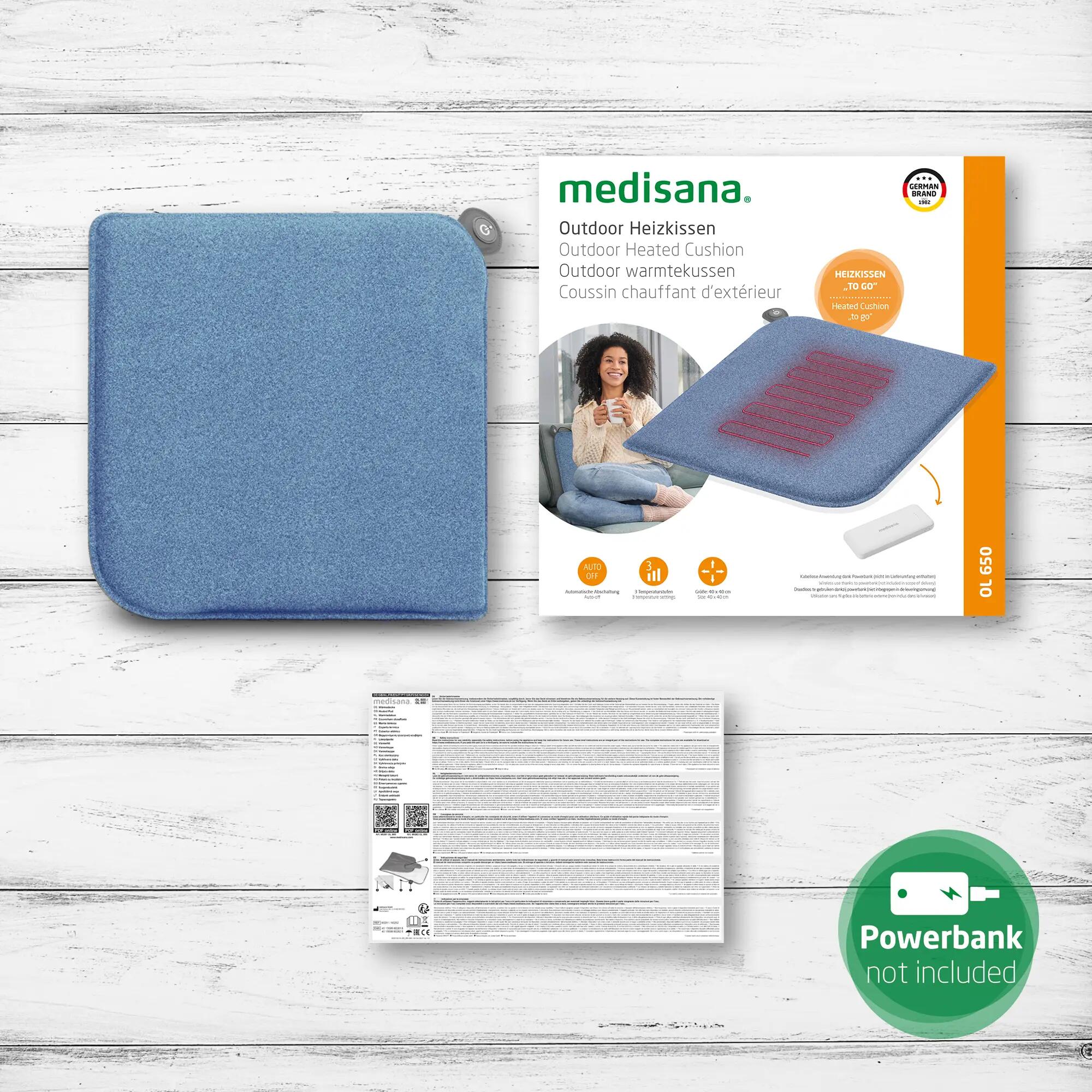 medisana OL 650 chauffe-siège sans fil, housse lavable 6/6
