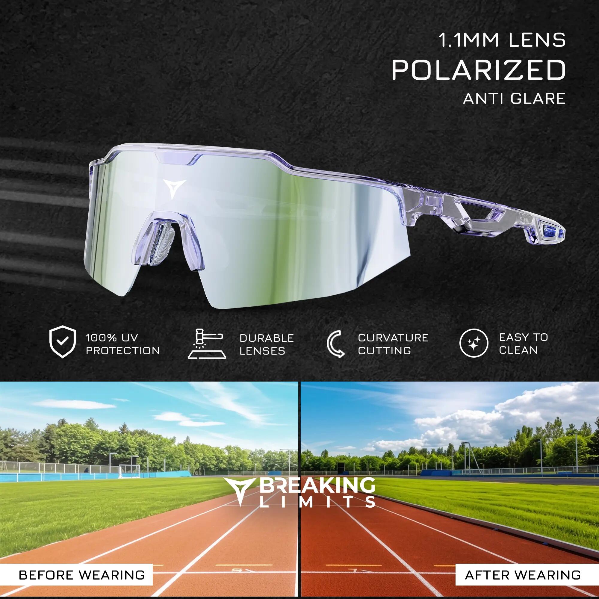 Lunettes de sport polarisées – Running & Cyclisme – Protection UV400 – Rose 5/5