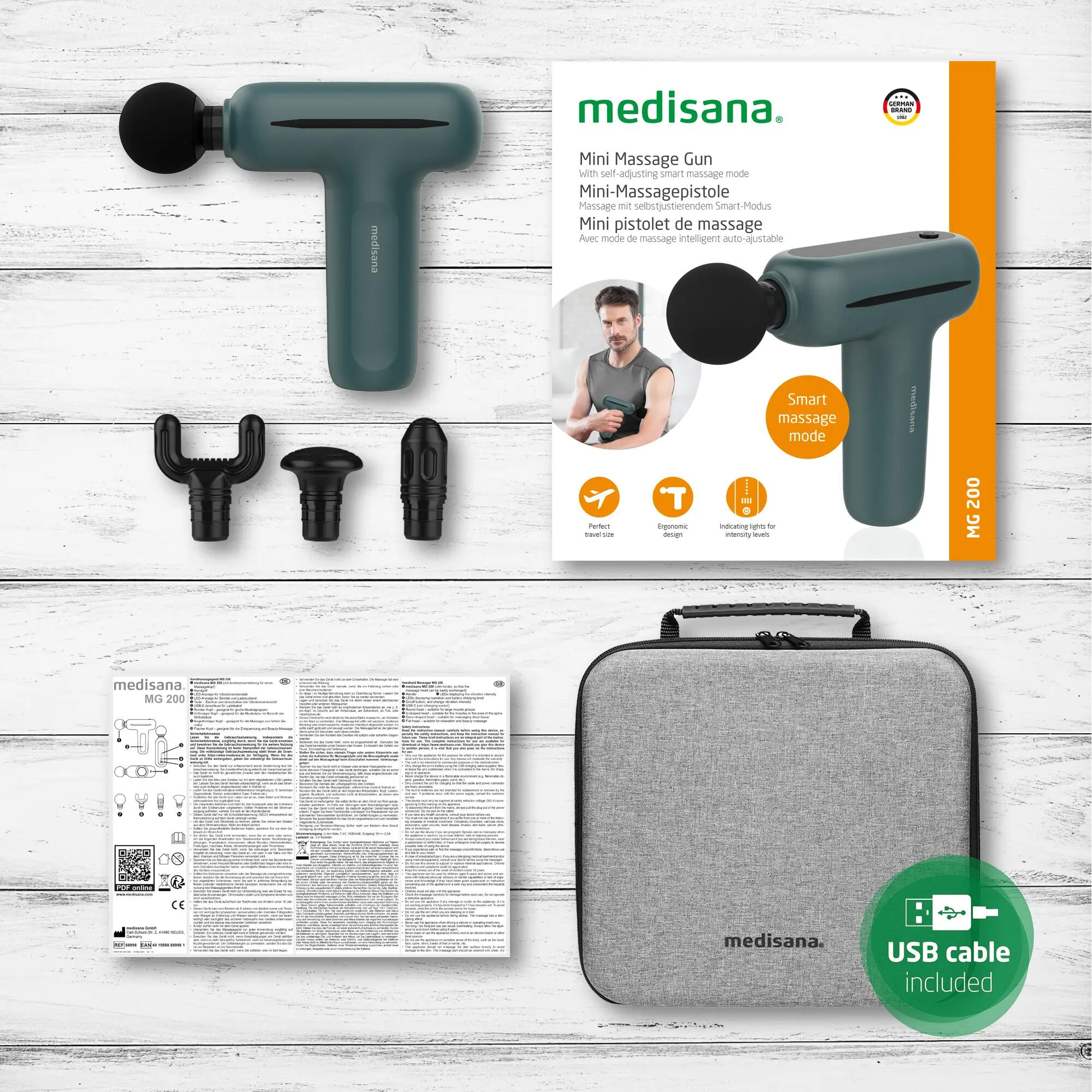 Pistolet de massage pour la relaxation et la récupération musculaire Medisana 88 6/6