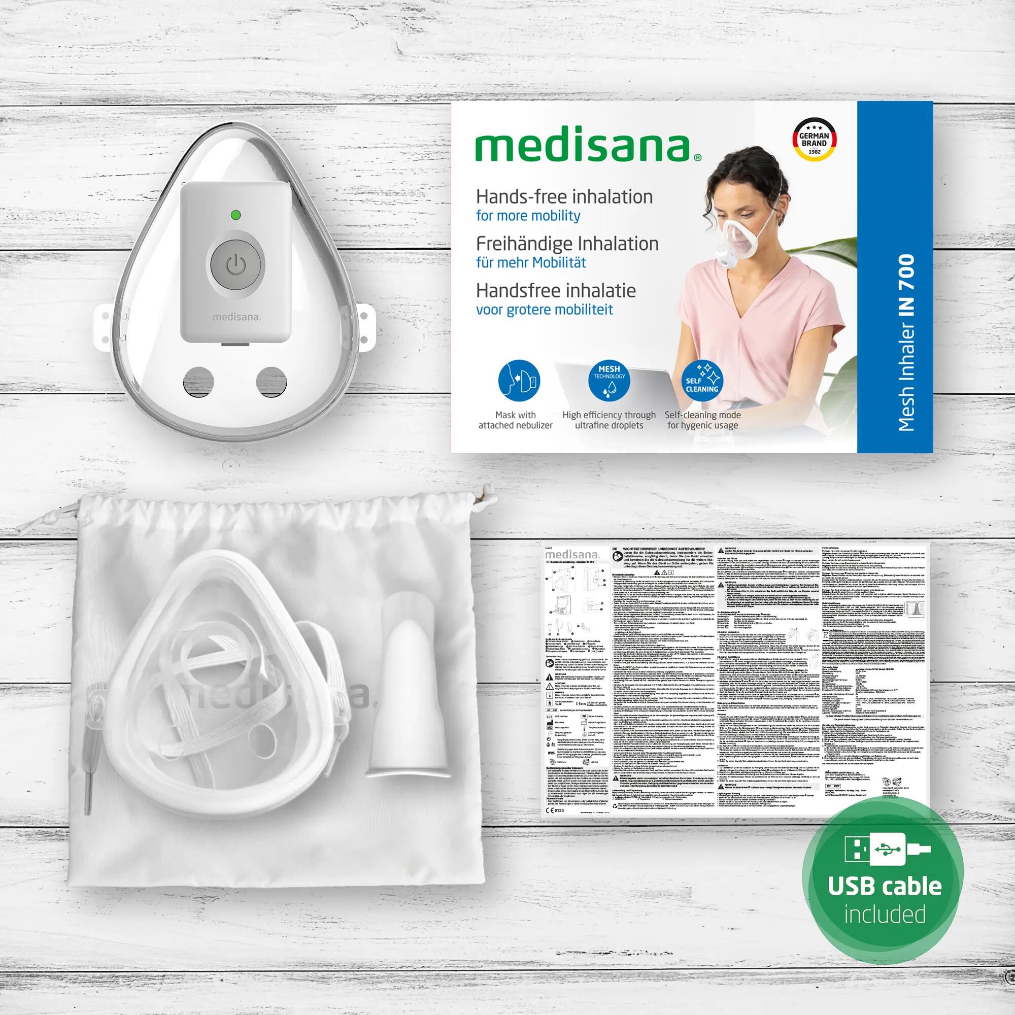 medisana IN 700 inhalation mains-libres autonomie prolongée USB-C 6/6
