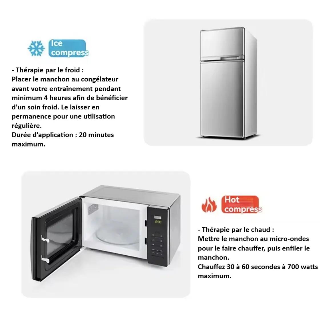 Chevillère de cryothérapie - Manchon gel chaud et froid - Cheville - Récupératio 4/8