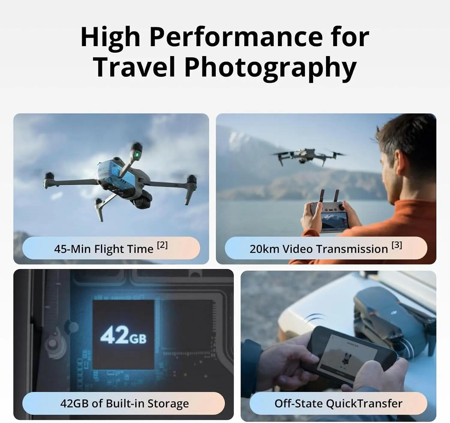 Dron DJI Air 3S Fly More Combo con control remoto DJI RC 2 6/8