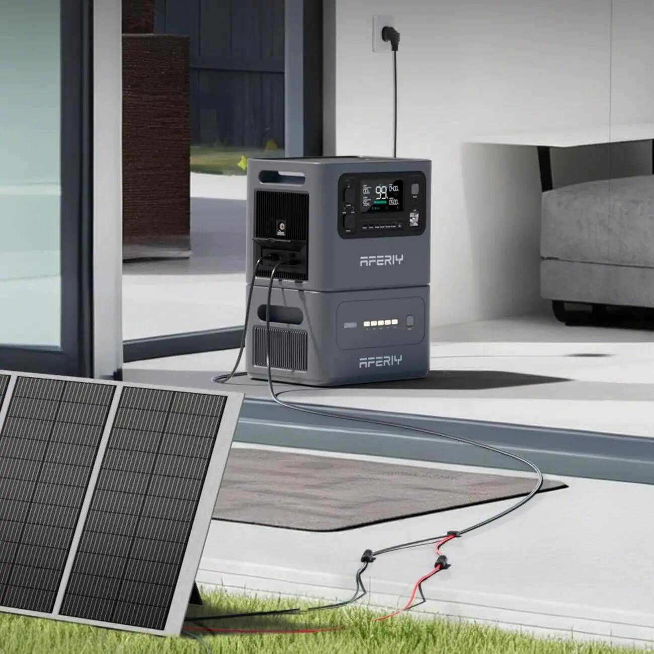 Station électrique portable - P280 - 2048Wh 2800W - Entrée solaire 1200W(2×200W) 13/14