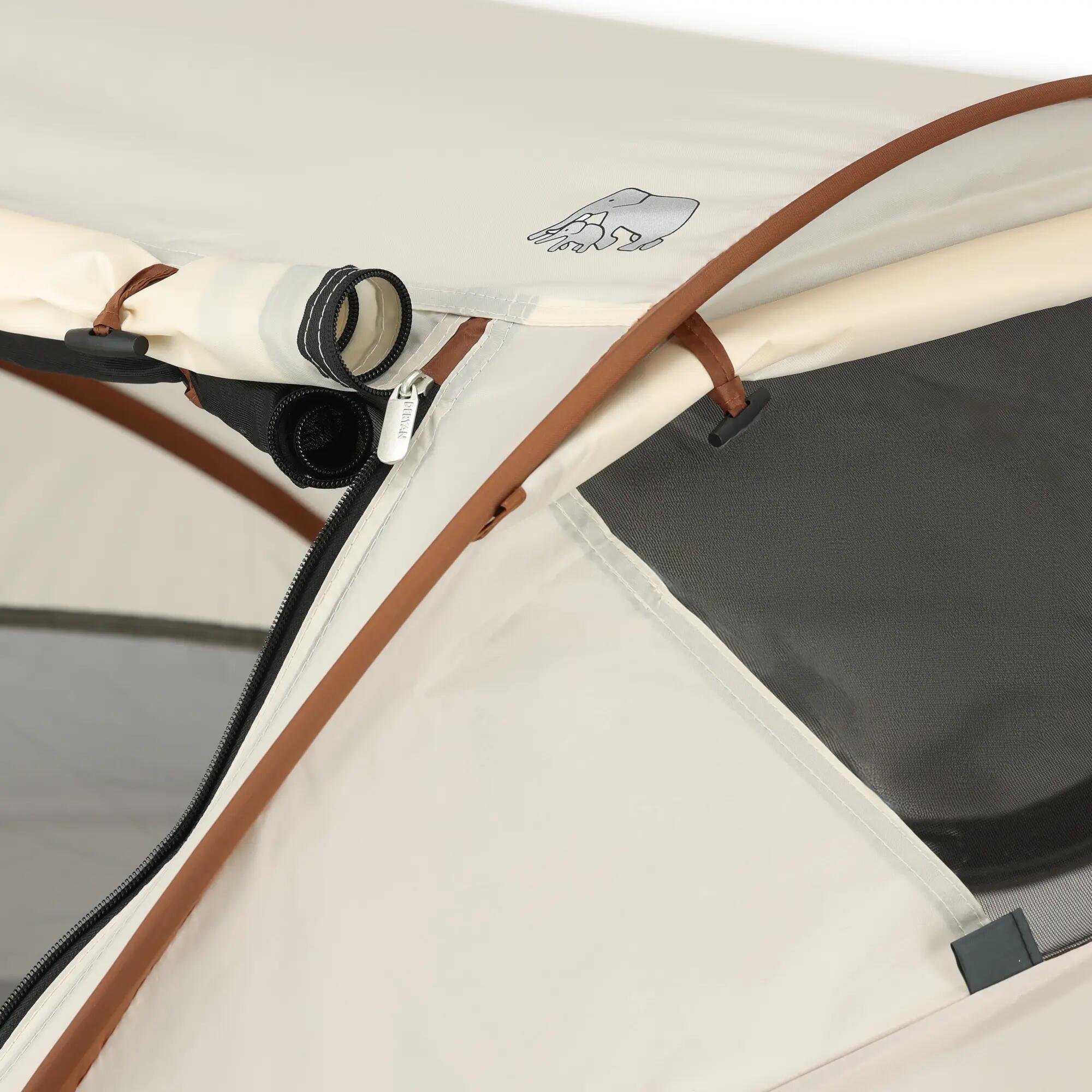 Kleinkind Luxus Reisebett – Inklusive Selbstaufblasbarer Matratze – Sand 4/8