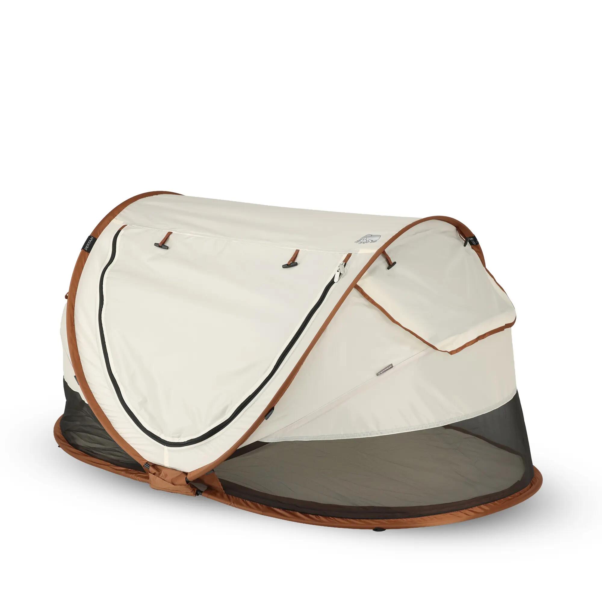 Kleinkind Luxus Reisebett – Inklusive Selbstaufblasbarer Matratze – Sand 3/8