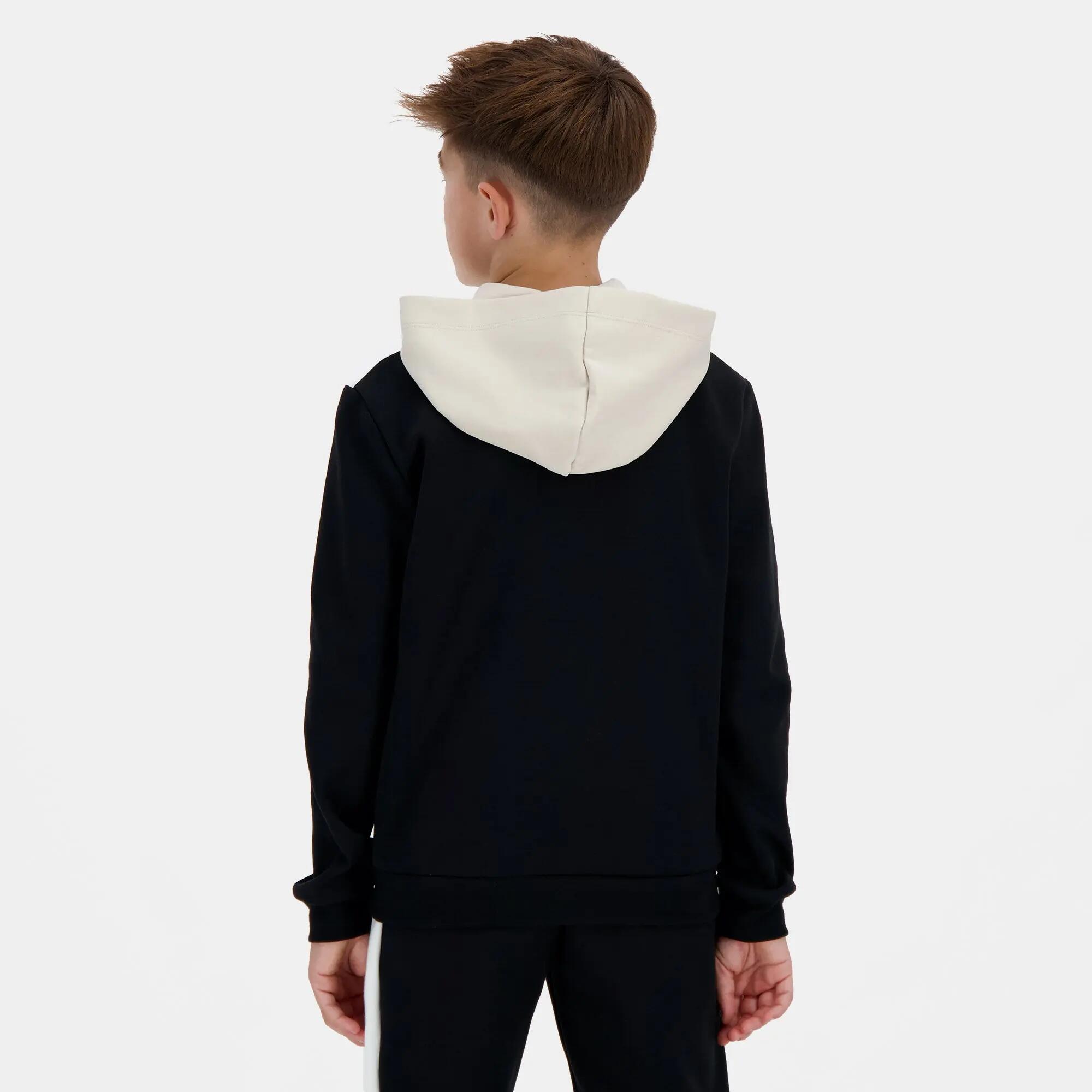 Sweat Zippé Noir/Beige Garçon Le Coq Sportif Graphique 6/7