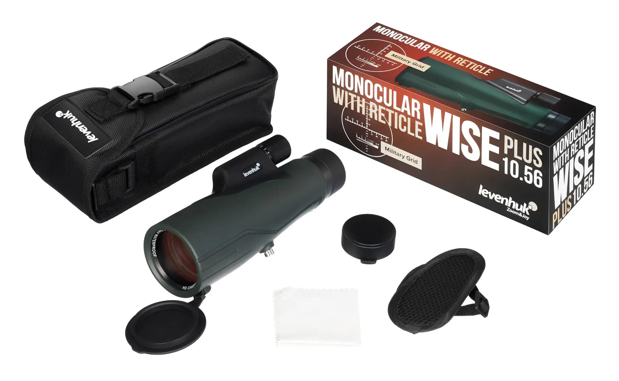 Monocular Levenhuk Wise PLUS 10x56 con retícula 3/12