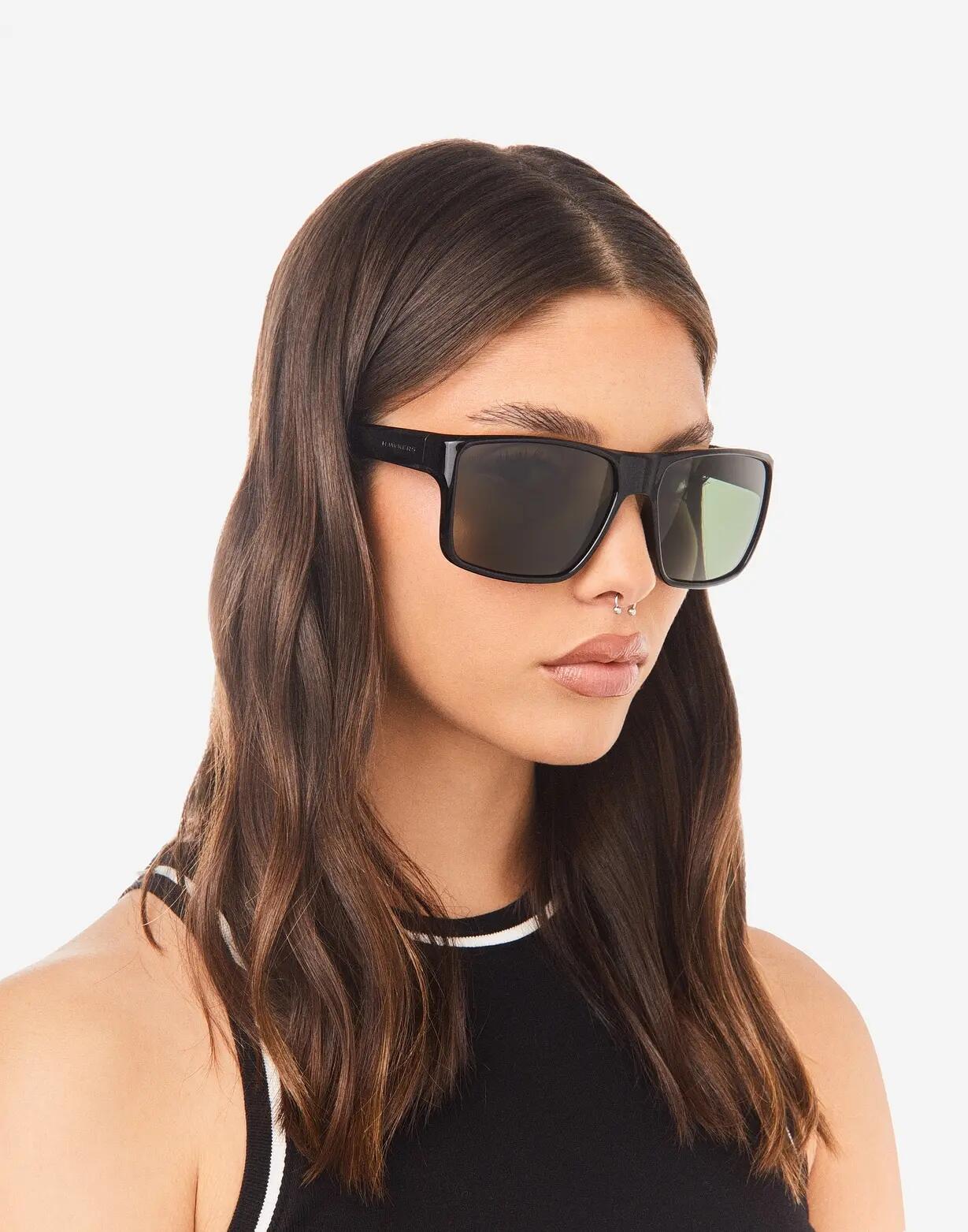 HAWKERS Lunettes de soleil Homme et Femme POLARIZED BLACK ALLIGATOR EDGE XL 7/9