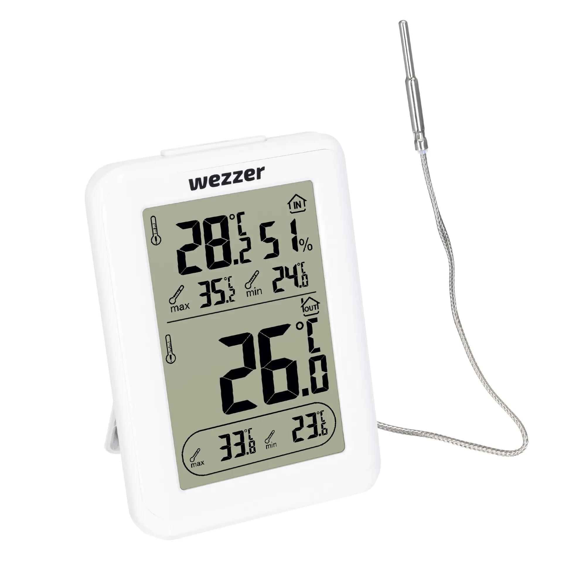 Termometro sauna - Termo-igrometro - Sonda 3m - Wezzer SN10 - Nero 2/6
