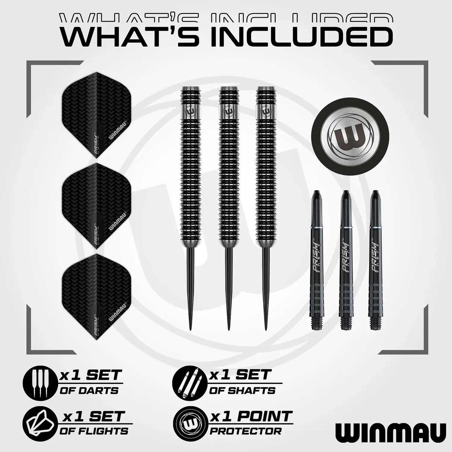 Dart szett Winmau steel BLACK OUT 90% wolfram 4/5