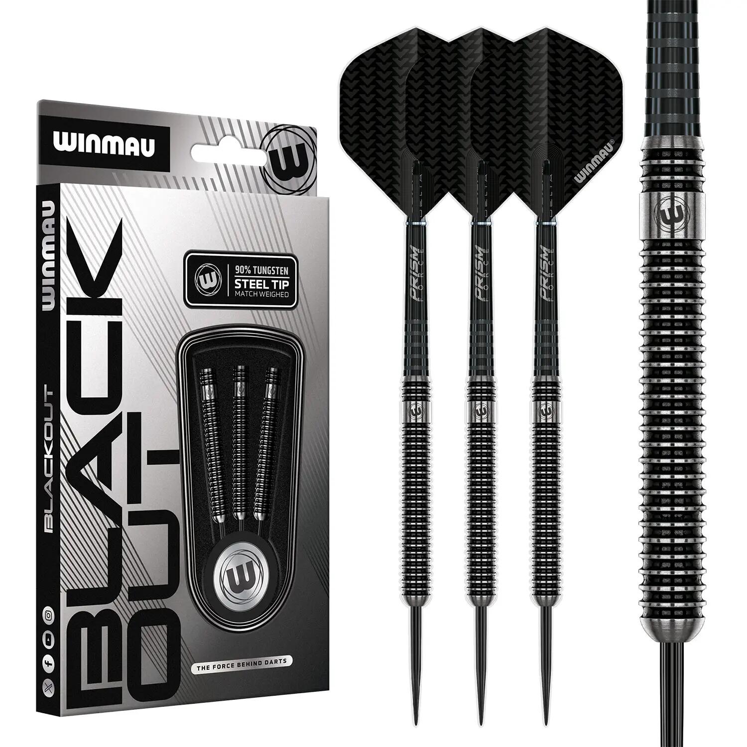 Dart szett Winmau steel BLACK OUT 90% wolfram 2/5