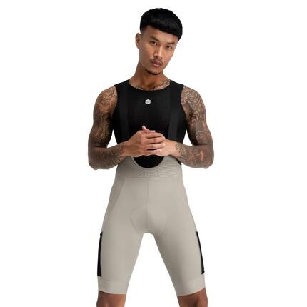 Cuissard cyclisme gravel homme Rocket Beige
