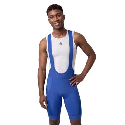 Heren fietsen gravel korte fietsbroek rocket blue blauw