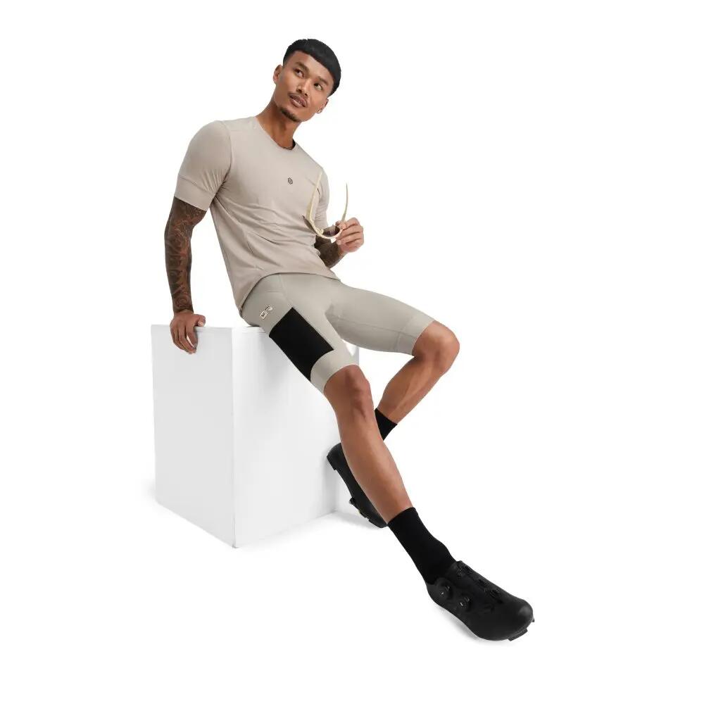 Cuissard cyclisme gravel homme Rocket Beige 3/8