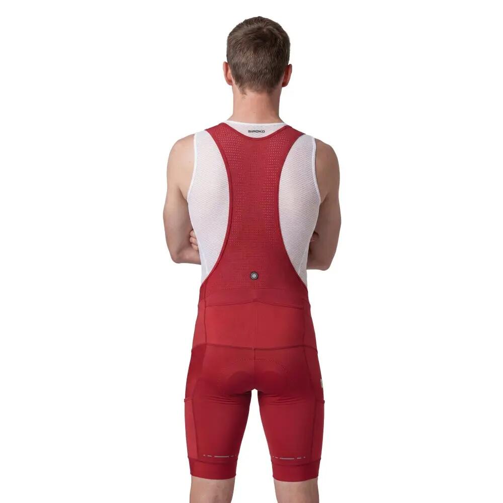 Męskie spodenki rowerowe gravel Kolarstwo Siroko Rocket Red 2/8