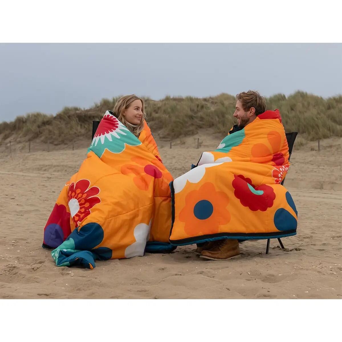 Deckenschlafsack Sovro 190 Flower - Schlafsack für Erwachsene - 3 Jahreszeiten 5/15