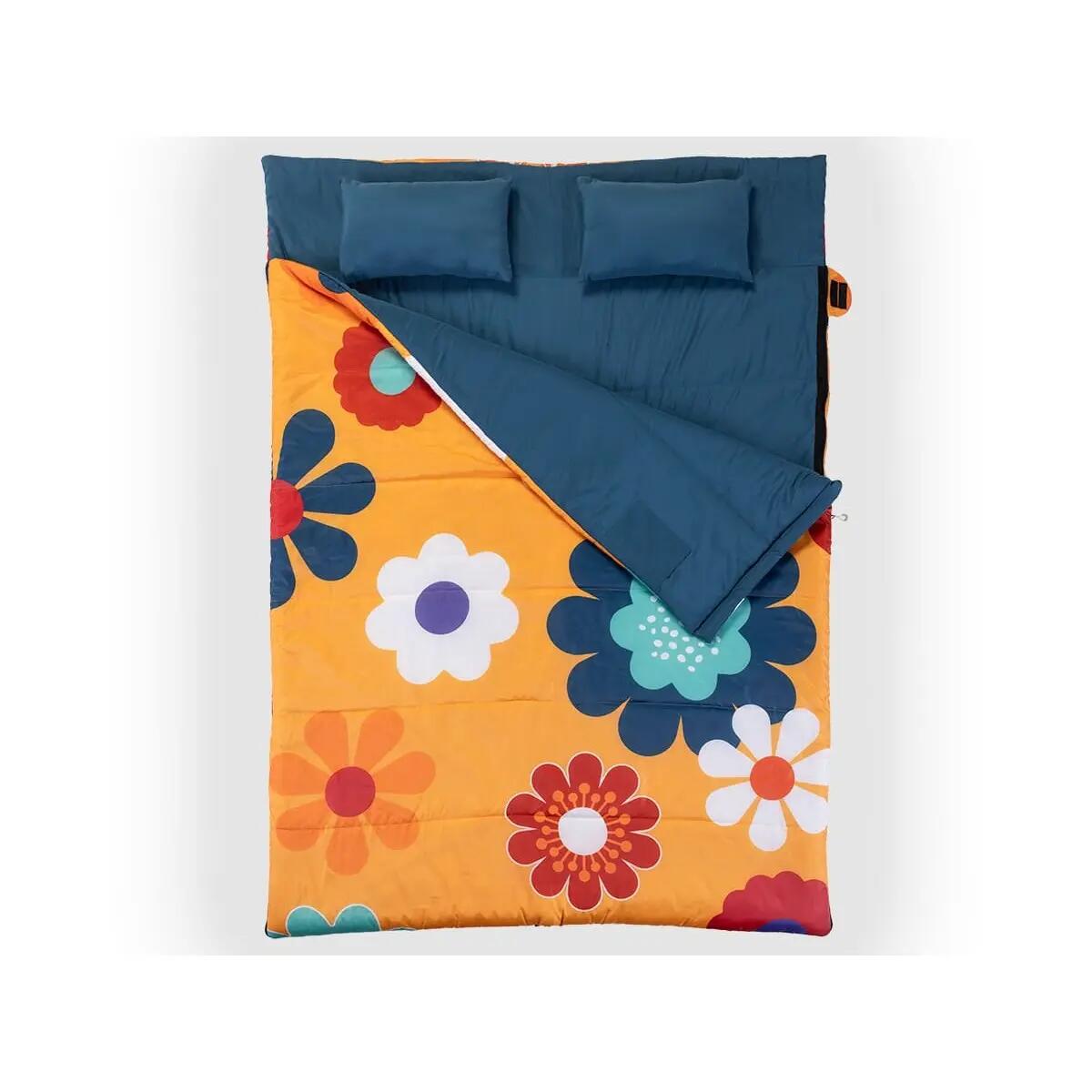 Deckenschlafsack Sovro 190 Flower - Schlafsack für Erwachsene - 3 Jahreszeiten 15/15