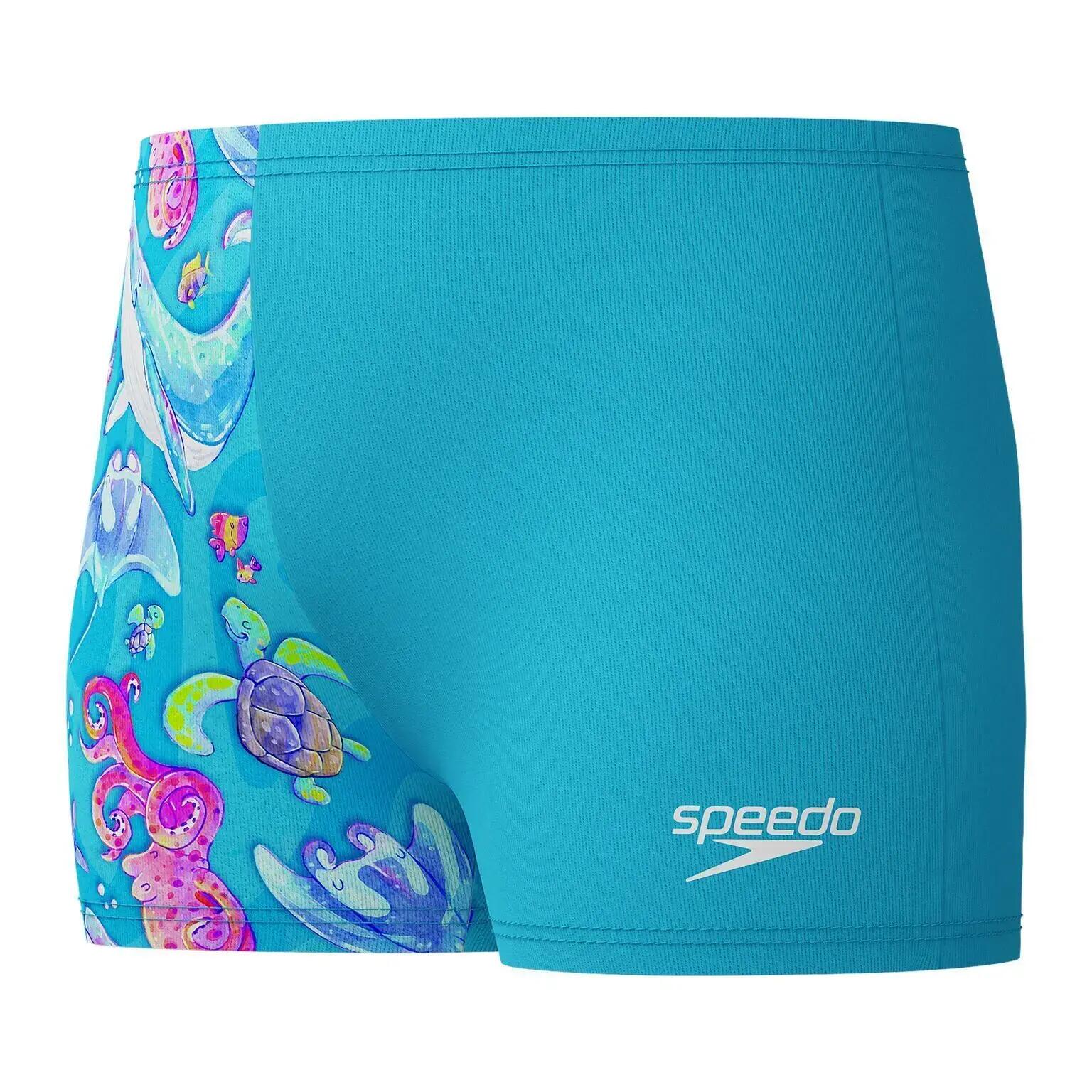 Aquashort - Natación - Niño - Estampado marino - Azul 5/5