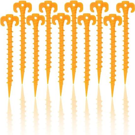 Piquets à vis outdoor plastique set 10 pcs