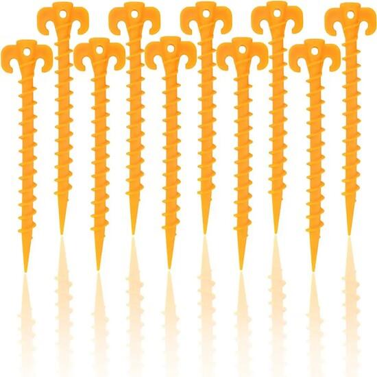 Piquets à vis outdoor plastique set 10 pcs