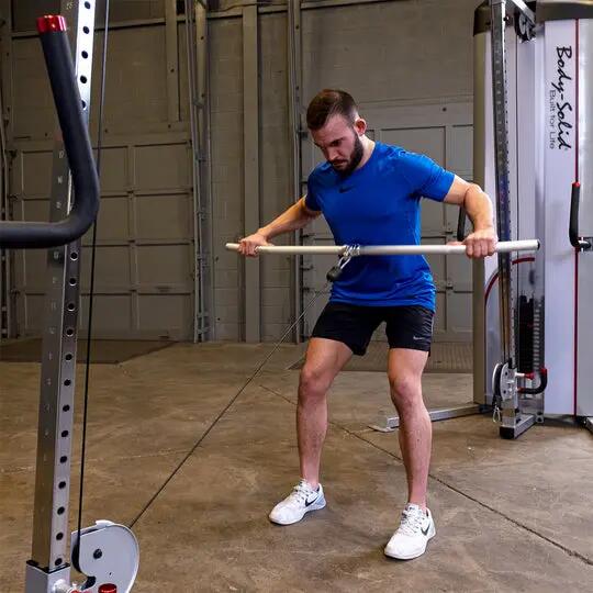 Aluminium lat bar 122 cm MB148A voor fitness en krachttraining 4/5