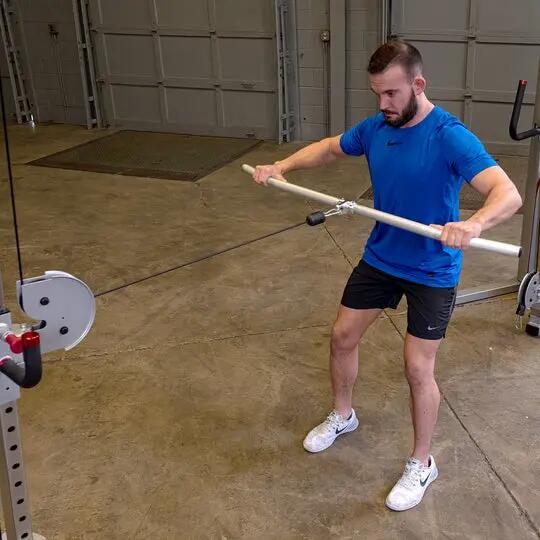 Aluminium lat bar 122 cm MB148A voor fitness en krachttraining 3/5