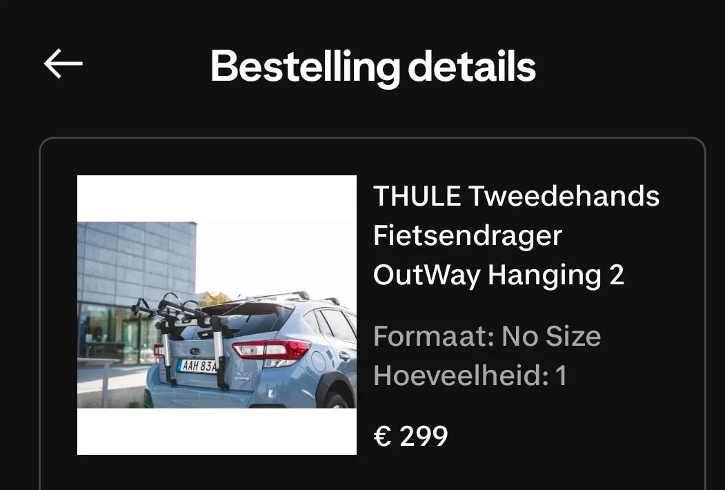 Tussen Particulieren - Thule Fietsendrager OutWay Hanging 2 Nieuw! 4/4