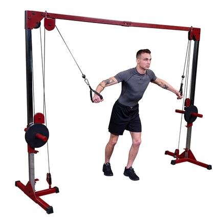 Poste à cables cross-over BFCCO10 pour fitness et musculation (poids non inclus)