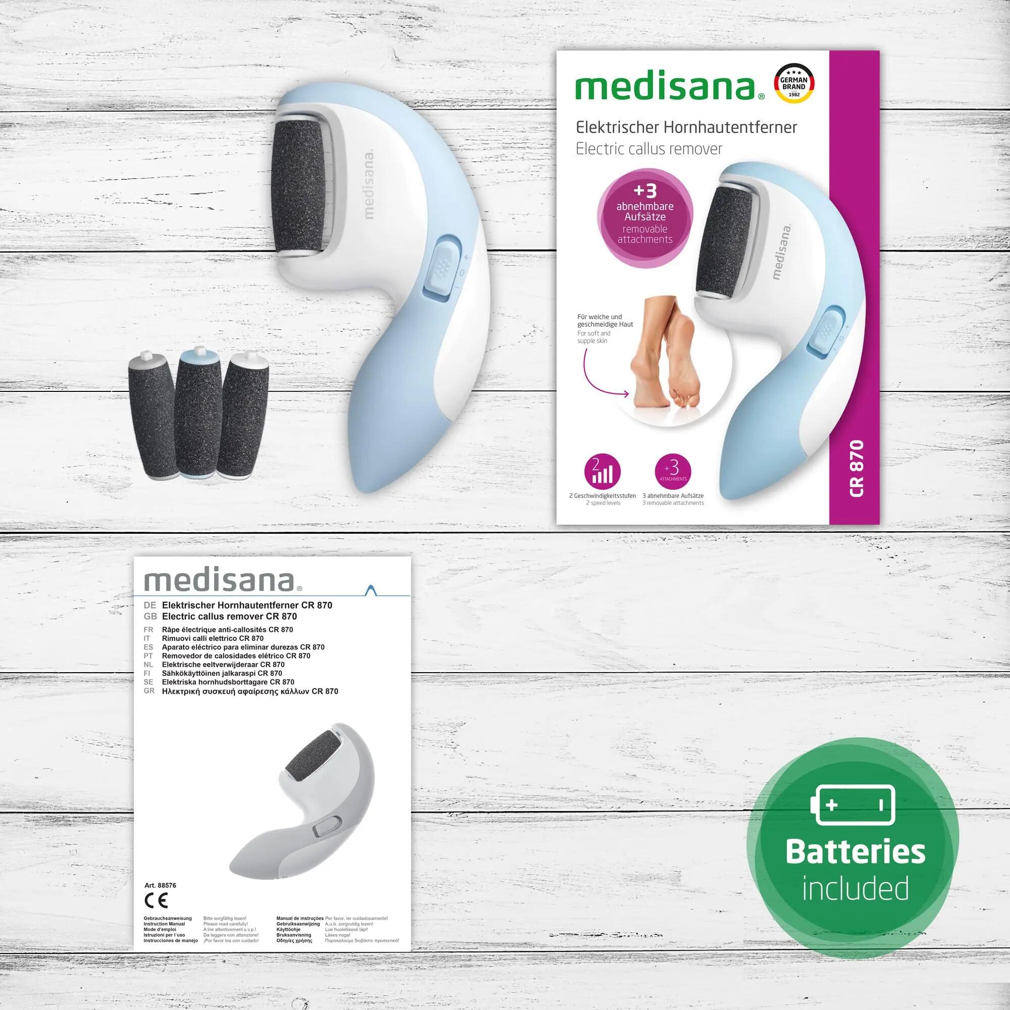 medisana CR 870 anti-callosités pour pieds et mains, 3 rouleaux longue durée 6/6