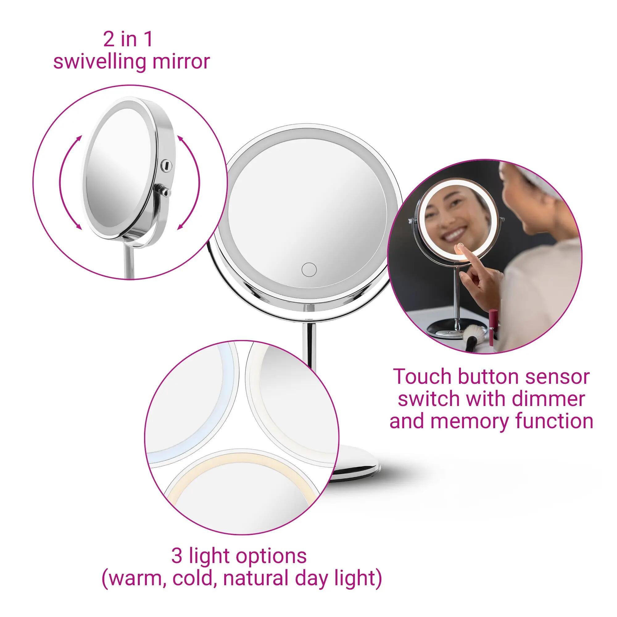 Make-upspiegel CM 844 LED-verlichting, 7x vergroting 4/6