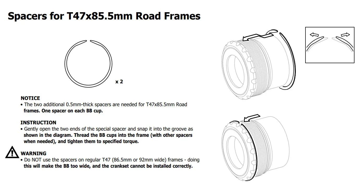 Token Innenlager Thread Fit Ninja BB Rh: T47 86.5/92mm - KRG: Sram DUB 4/5