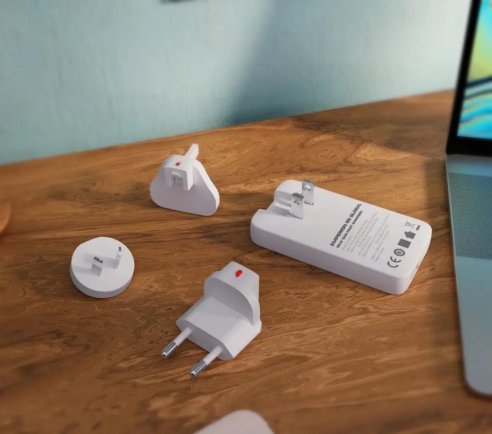 Chargeur de voyage universel GaN 65 W USB-C PD USB-A Emperion 65 Global 14/15