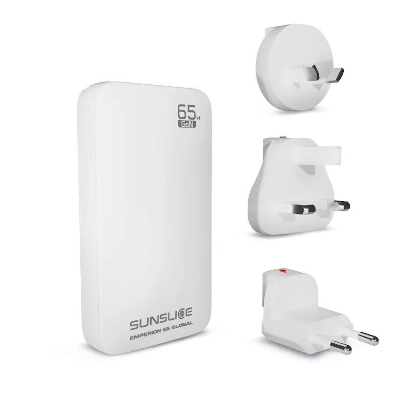 Chargeur de voyage universel GaN 65 W USB-C PD USB-A Emperion 65 Global 10/15