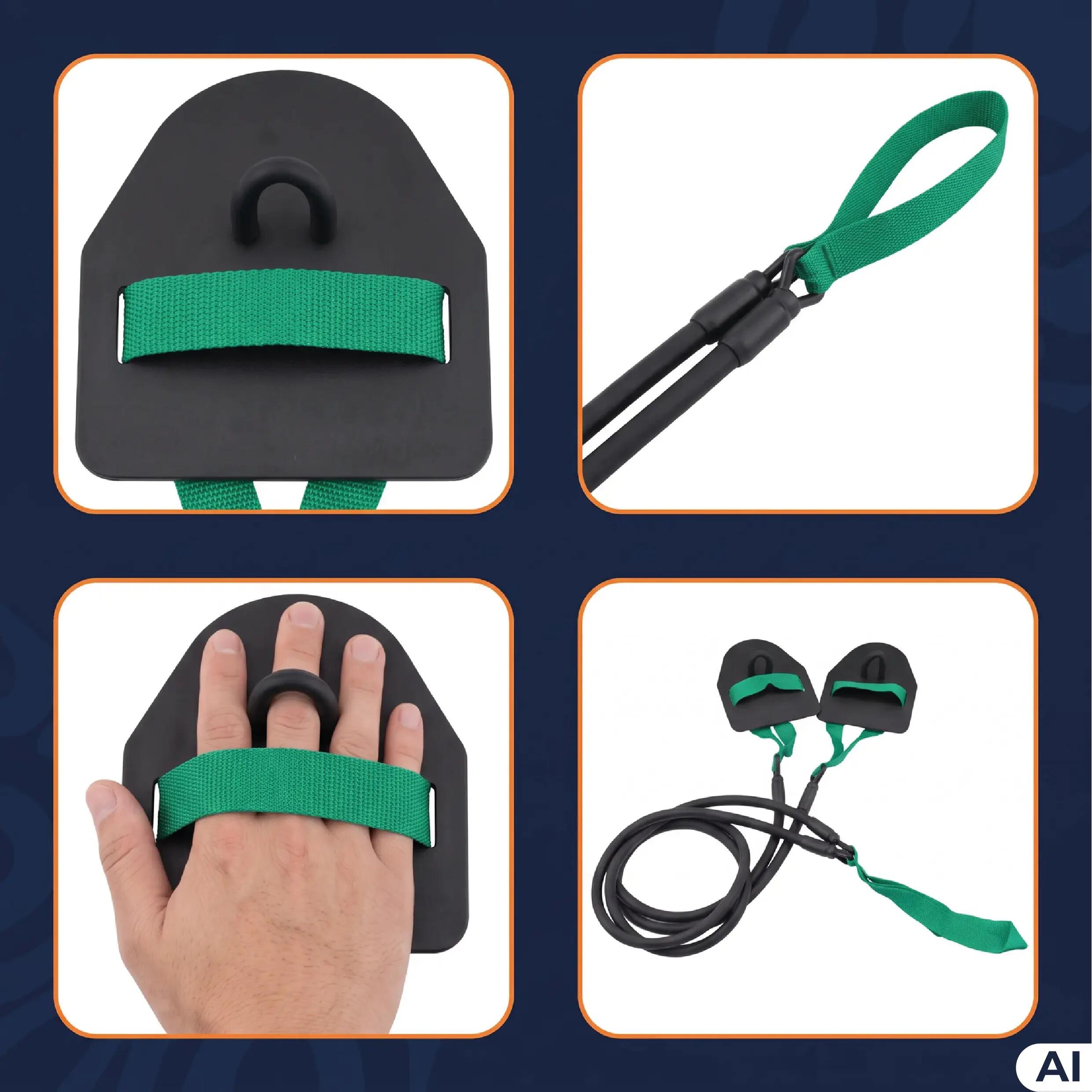 Guma na ląd z wiosełkami trening Aqua-Sport Powerstrech Paddles Resistance 5/8
