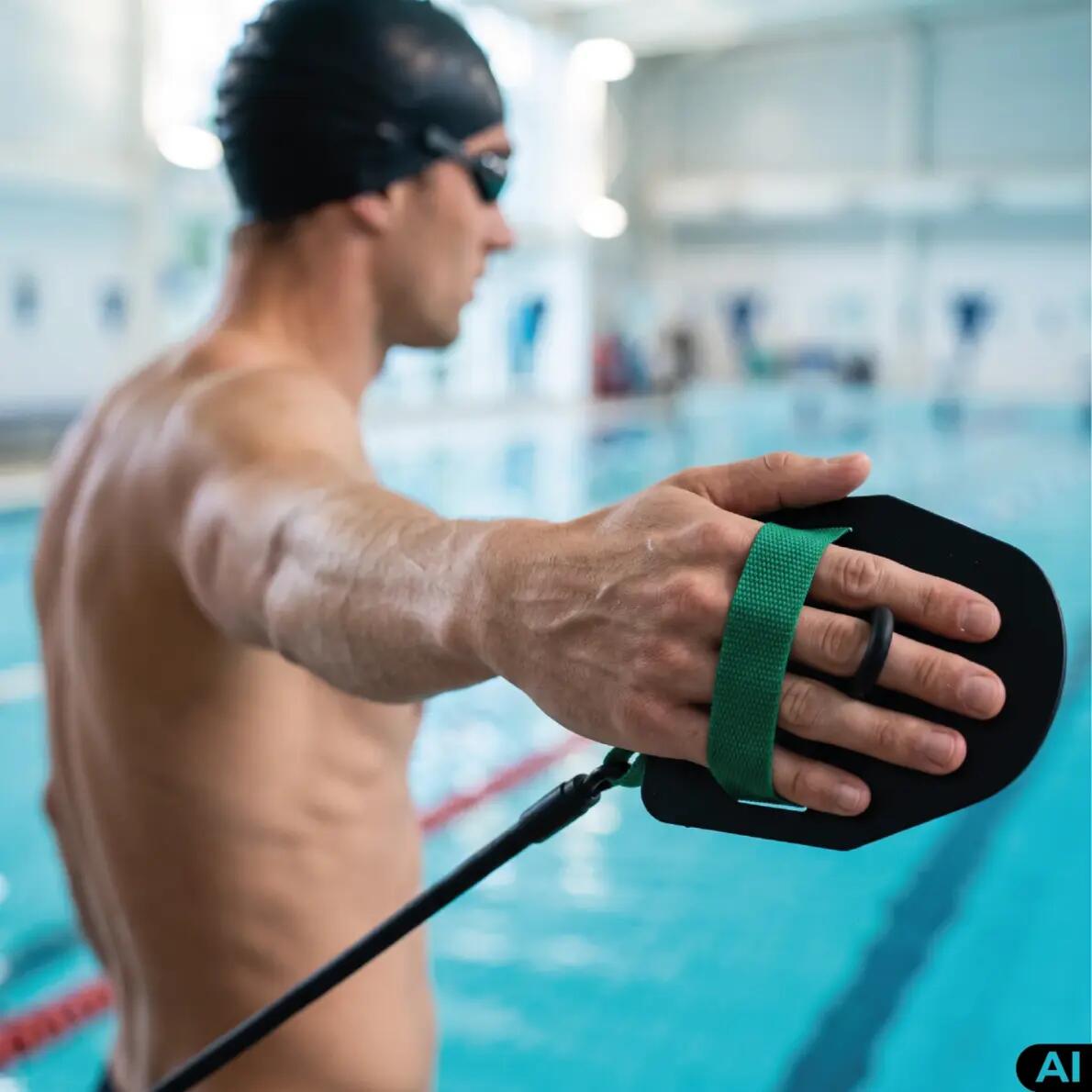 Guma na ląd z wiosełkami trening Aqua-Sport Powerstrech Paddles Resistance 4/8