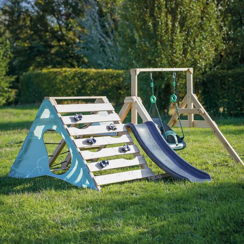 Aire de jeux en bois premier âge avec balançoire bébé évolutive OLYMPE 3/5