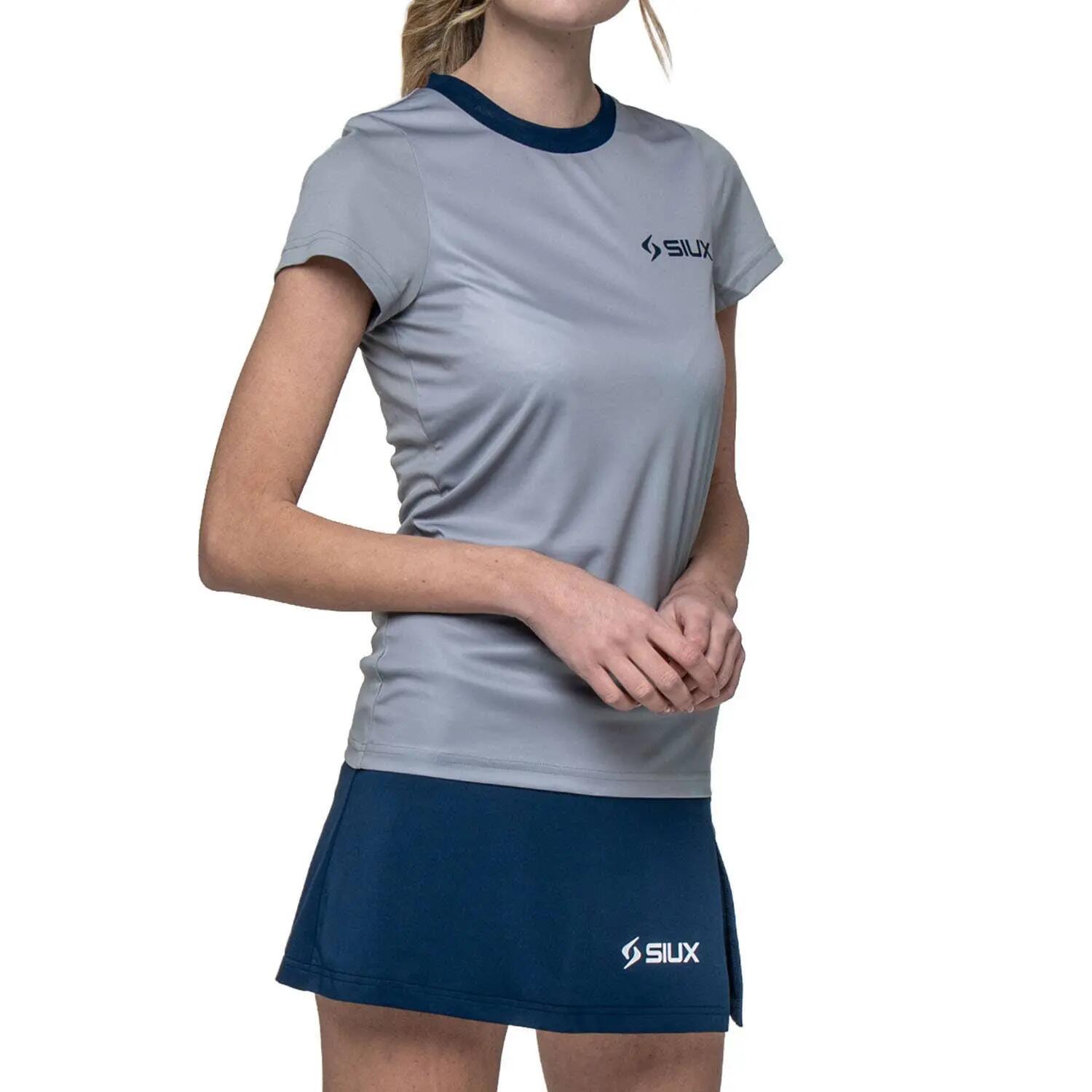 SIUX Wave 26 Gris | Camiseta deportiva mujer ligera, elástica y transpirable 6/7