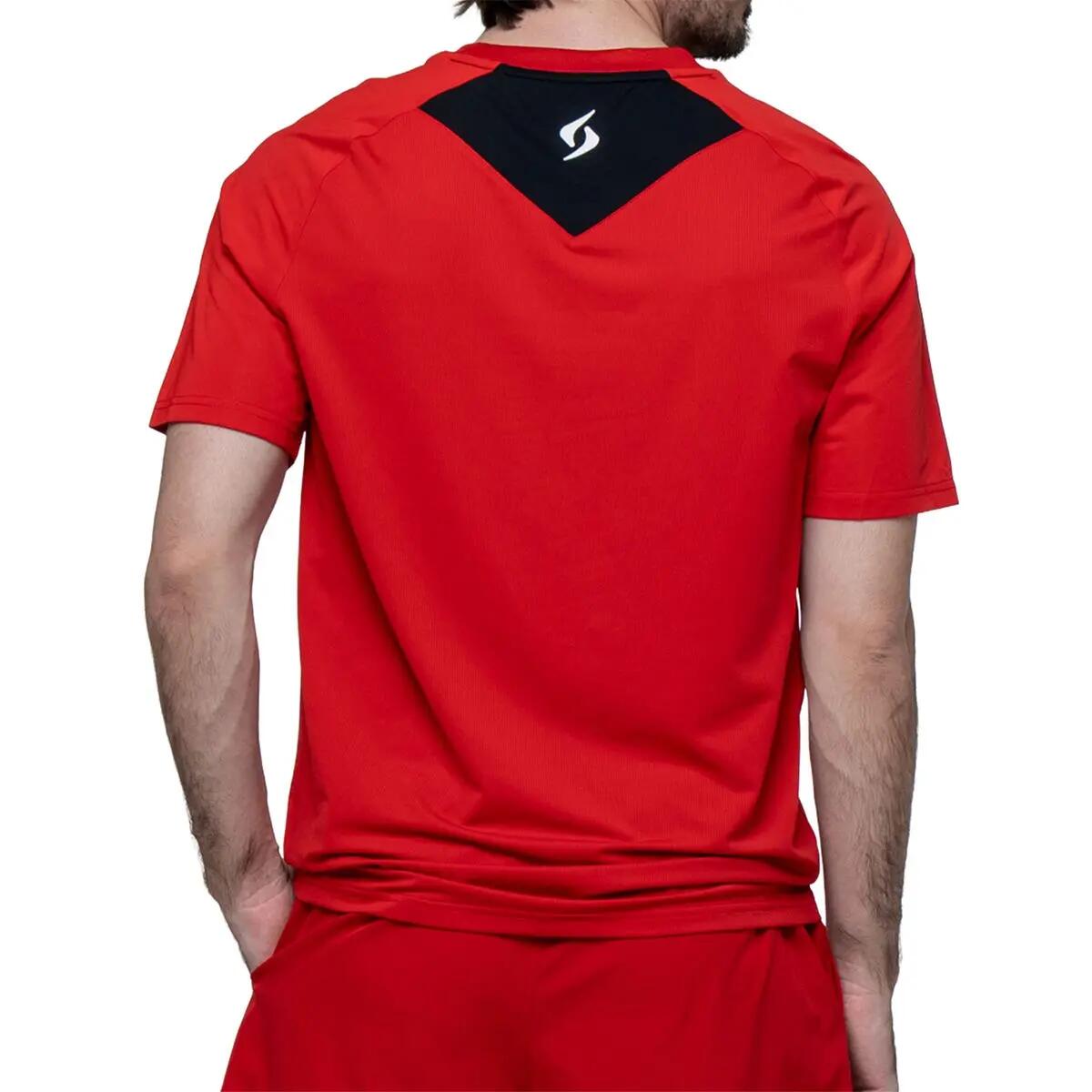 SIUX Match 26 Roja | Camiseta deportiva hombre ligera, elástica y transpirable 7/7