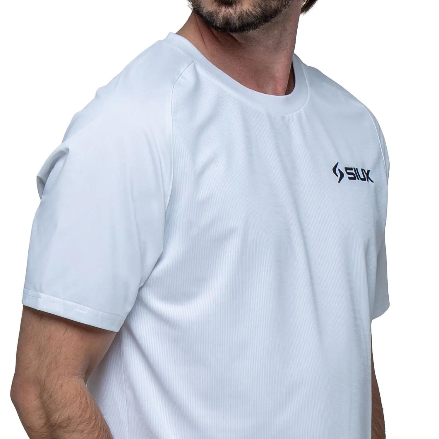 SIUX Match 26 Blanca | Camiseta deportiva hombre ligera, elástica y transpirable 7/7