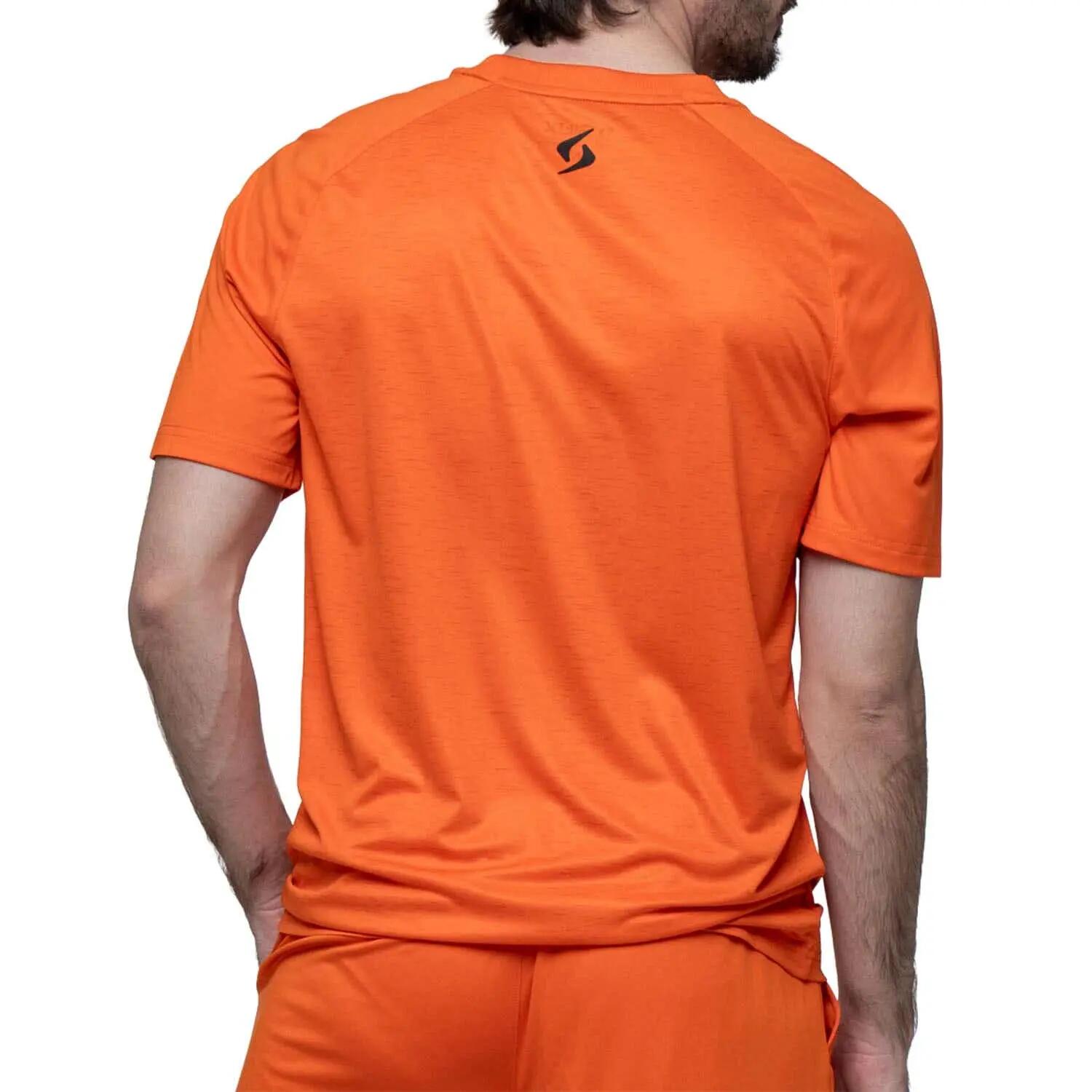 SIUX Club 26 Naranja | Camiseta deportiva hombre ligera, elástica y transpirable 7/7