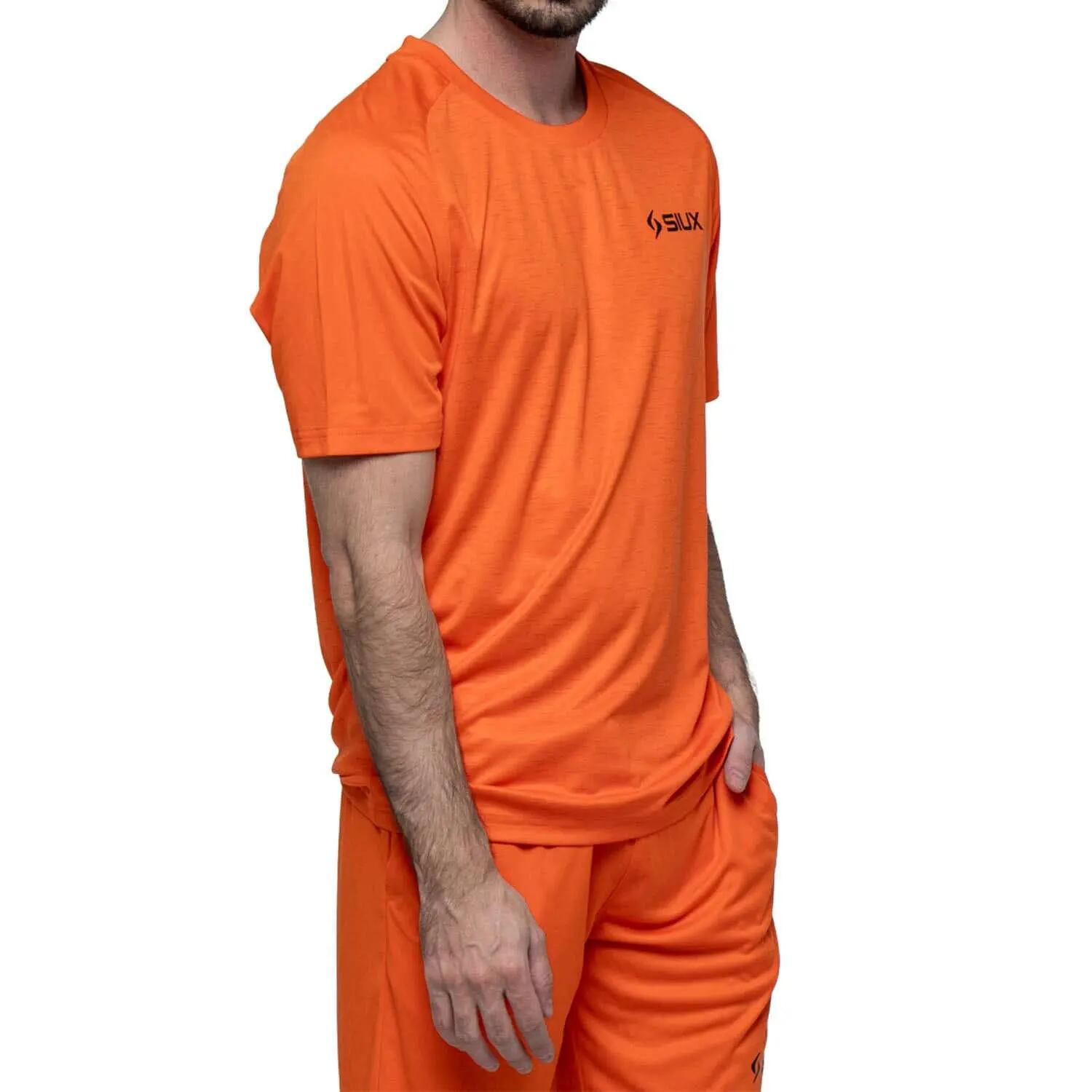 SIUX Club 26 Naranja | Camiseta deportiva hombre ligera, elástica y transpirable 6/7