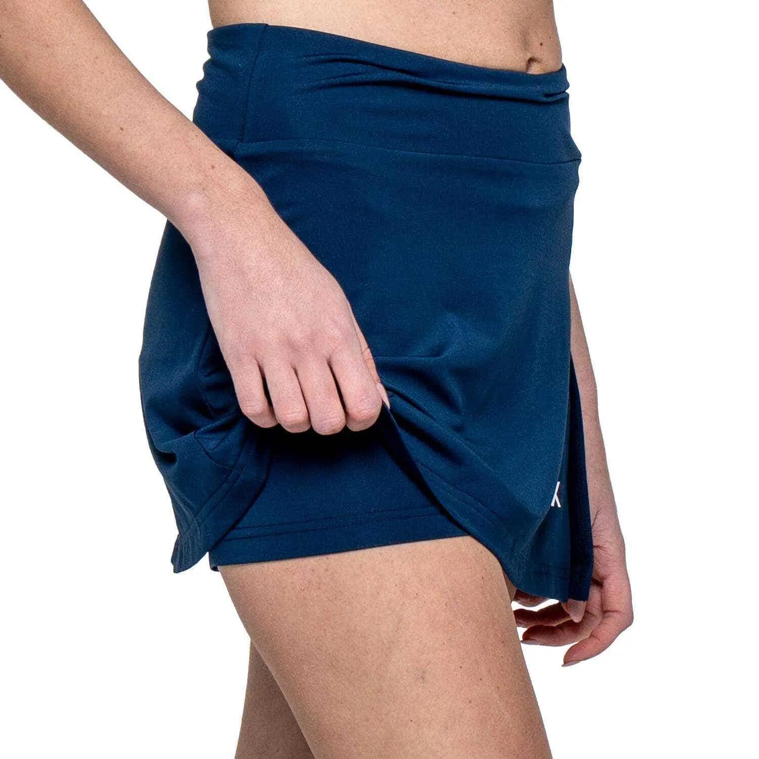 SIUX Club 26 Azul Marino | Falda mujer ligera, elástica con short interior 6/7
