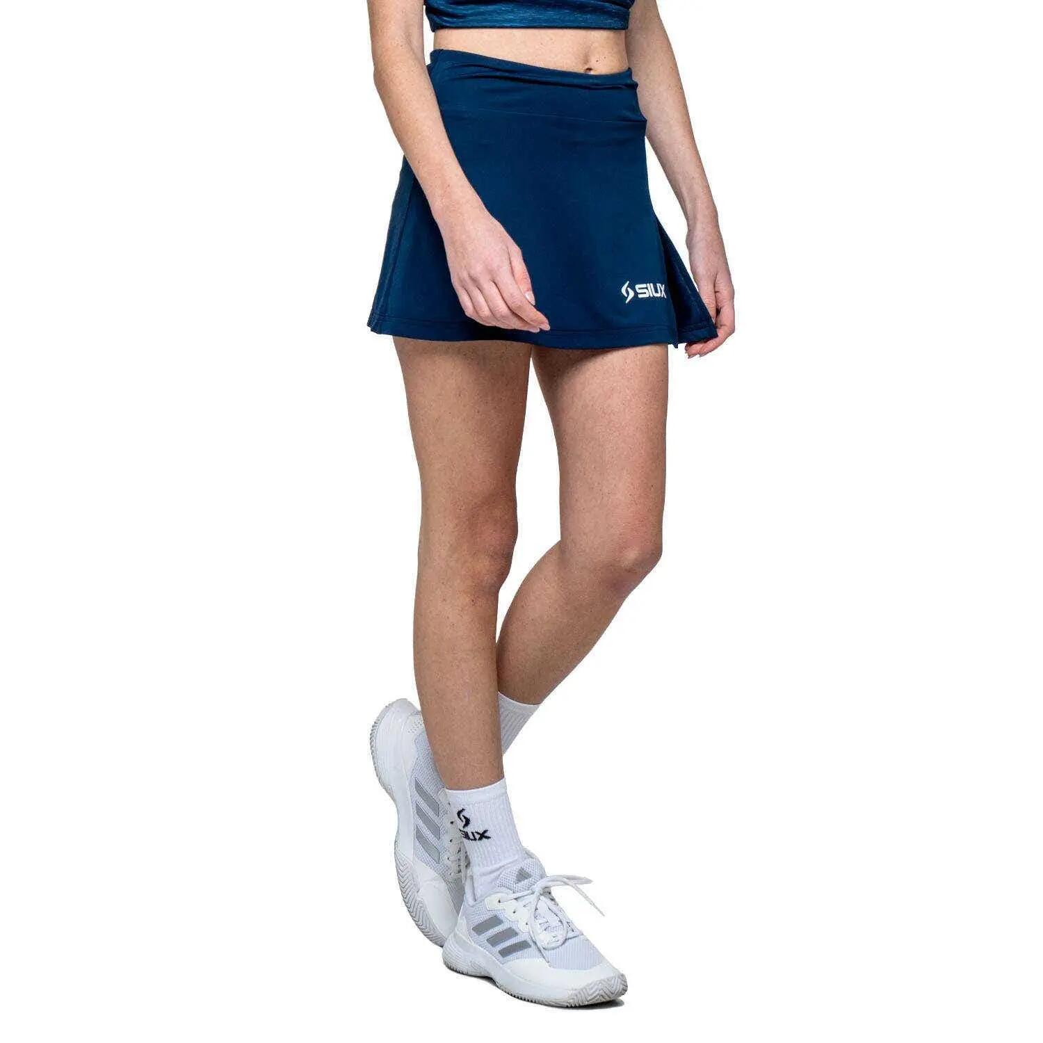 SIUX Club 26 Azul Marino | Falda mujer ligera, elástica con short interior 5/7