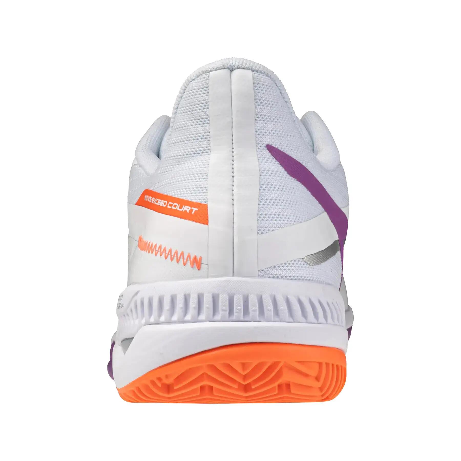 Mizuno Wave Exceed Court Clay Court Blanc/violet Femme 4/5