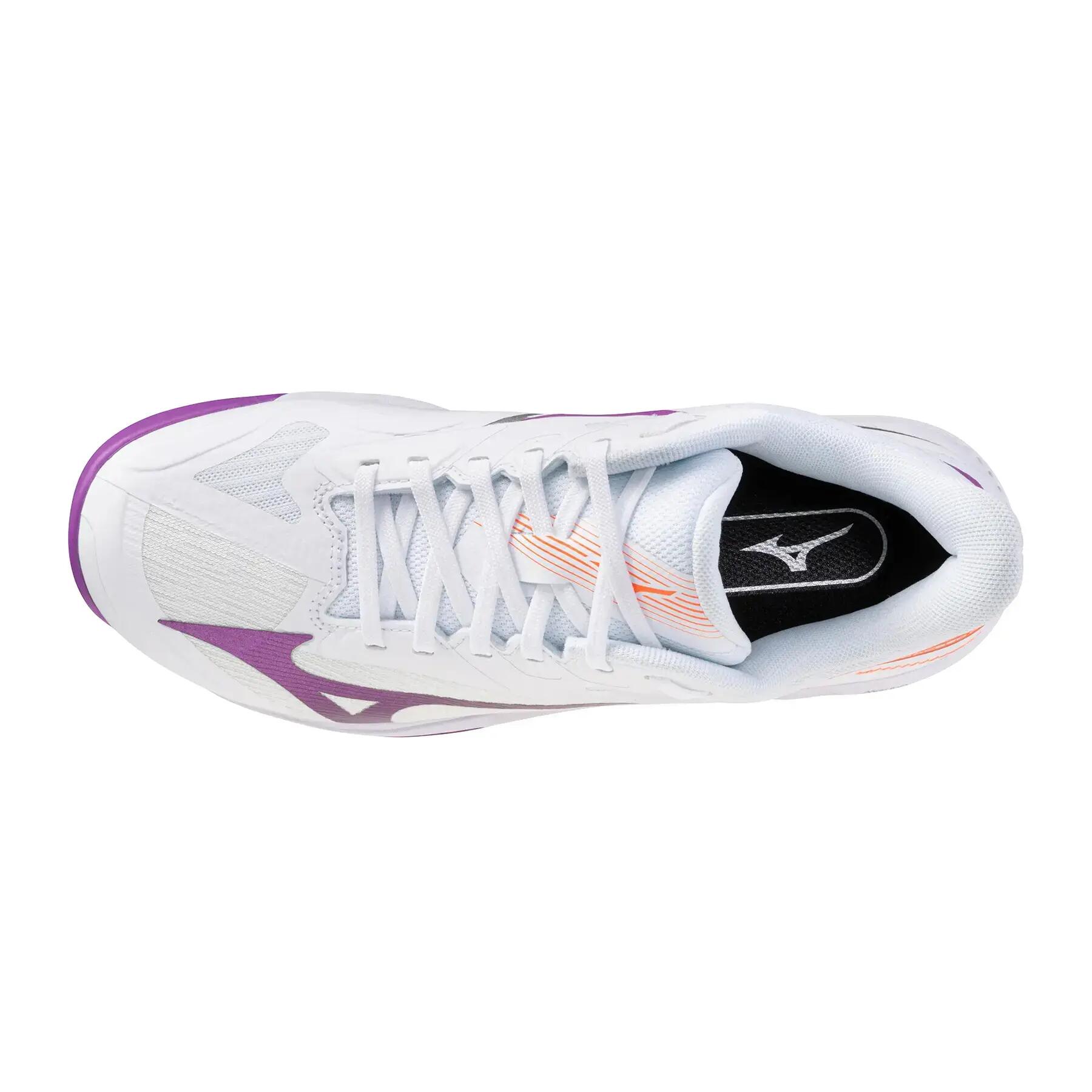 Mizuno Wave Exceed Court Clay Court Blanc/violet Femme 3/5