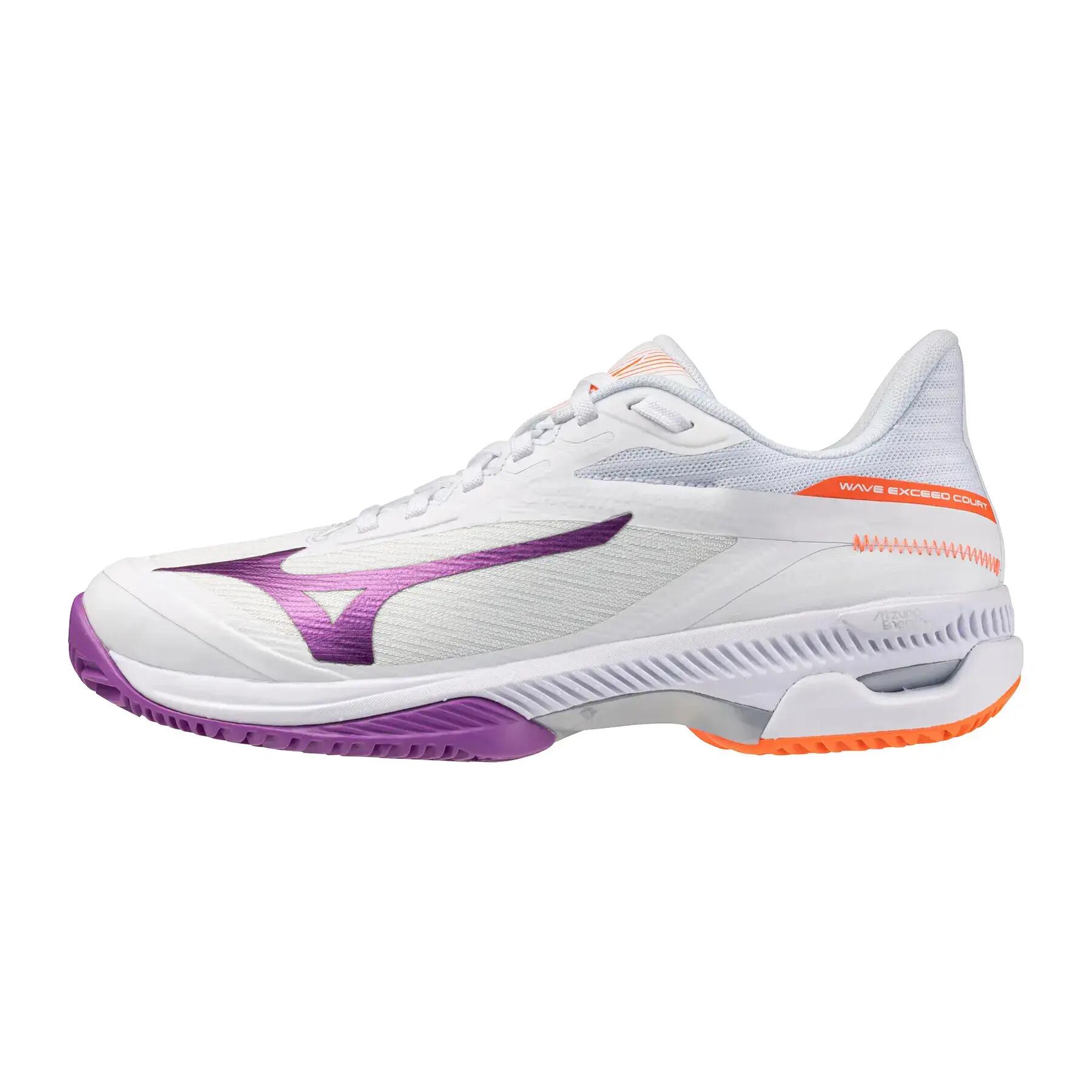 Mizuno Wave Exceed Court Clay Court Blanc/violet Femme 2/5