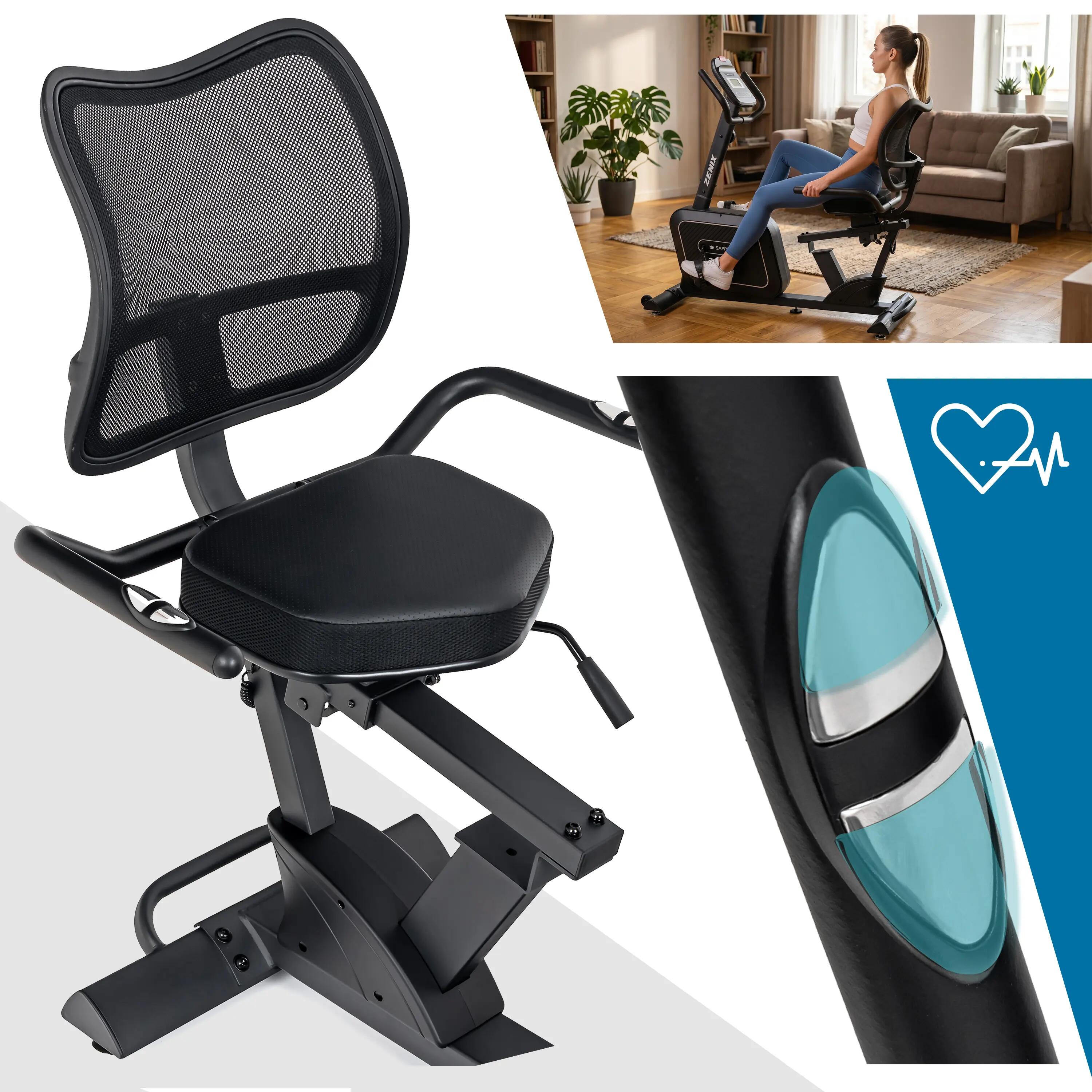 Rower magnetyczny poziomy Sapphire SG-7050RB Zenix Aplikacje Bluetooth koło 8 kg 12/14