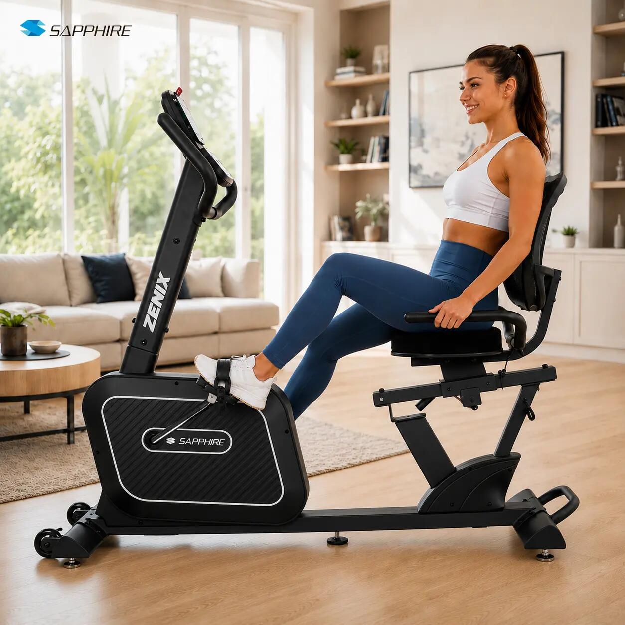 Rower magnetyczny poziomy Sapphire SG-7050RB Zenix Aplikacje Bluetooth koło 8 kg 10/14