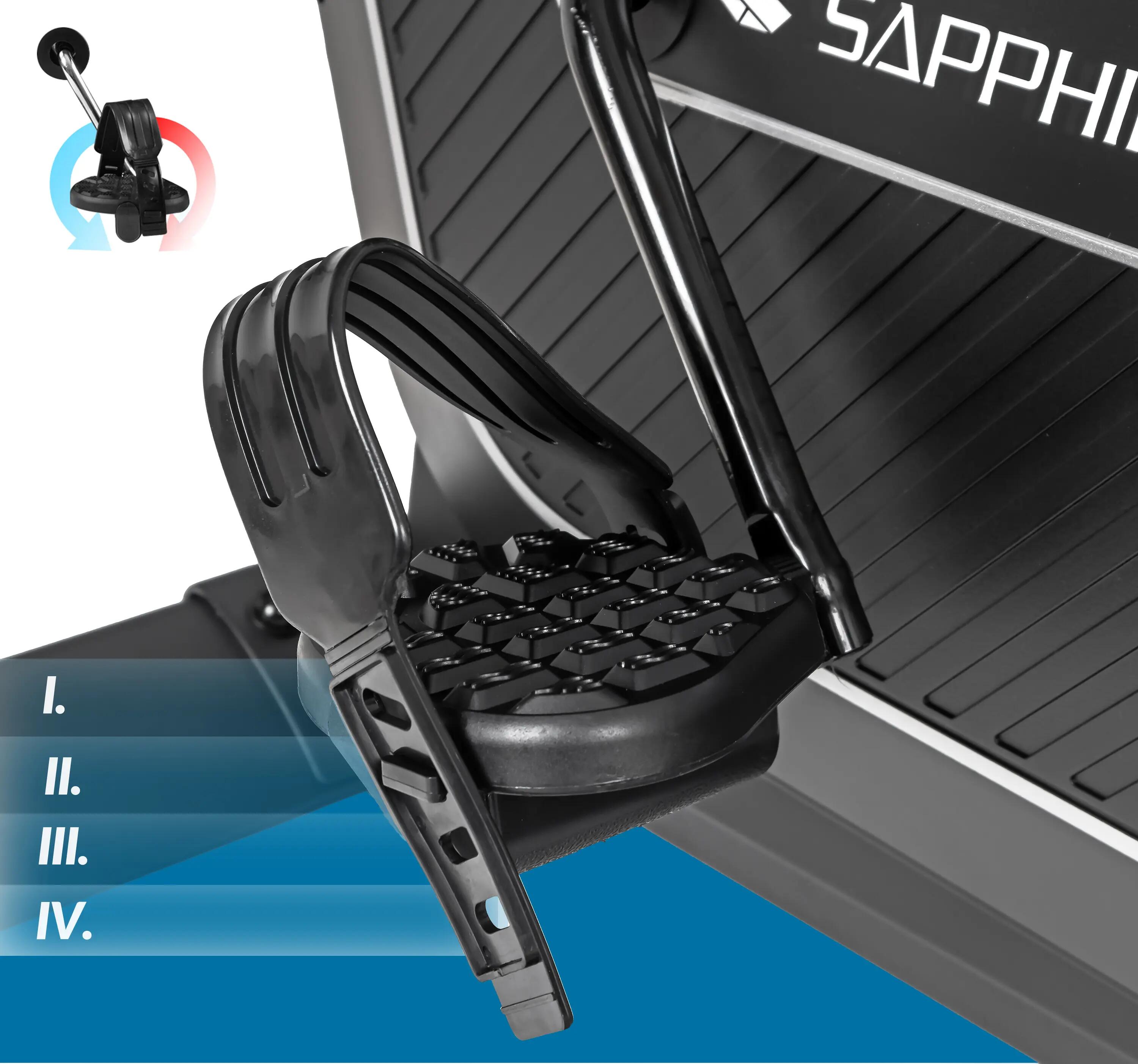 Rower magnetyczny poziomy Sapphire SG-7050RB Zenix Aplikacje Bluetooth koło 8 kg 11/14