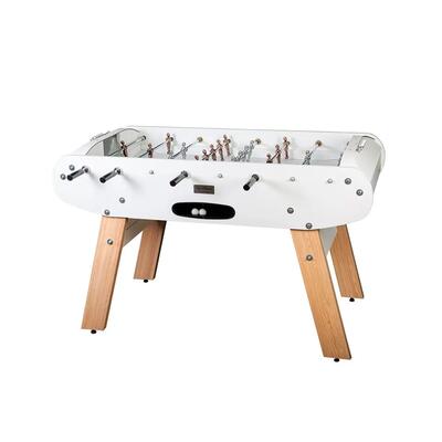 Spellen - tafelvoetbal - model onyx - speelveld linoleum wit - poten eiken